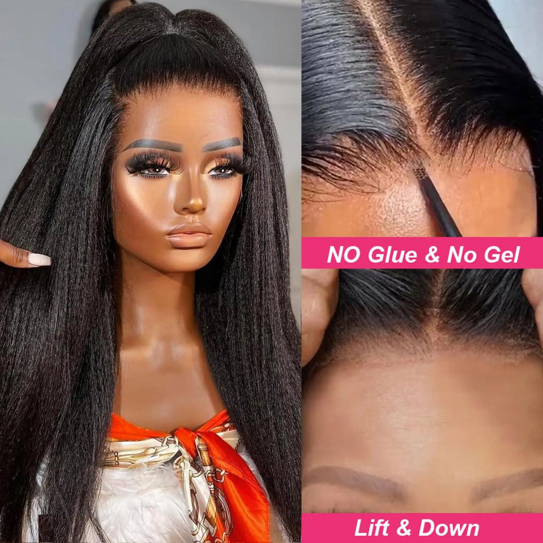 Kinky Straight Wear and Go Glueless Human Hair