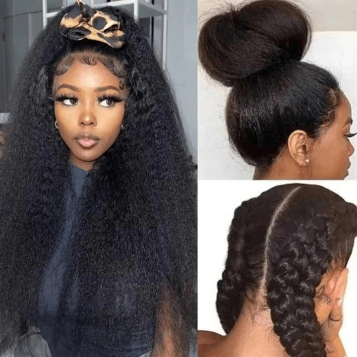 Kinky Straight Wear and Go Glueless Human Hair