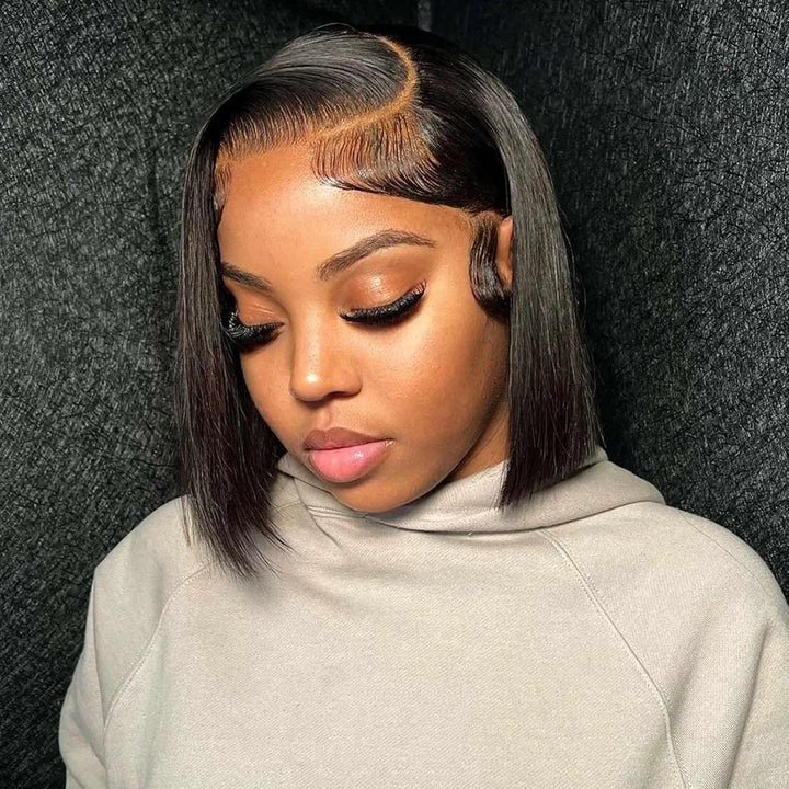 Short Bob Wigs Double Drawn Wear To Go