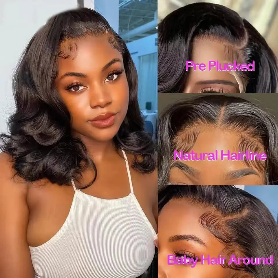 13x4 Lace Frontal Wig Human Hair Short Bob