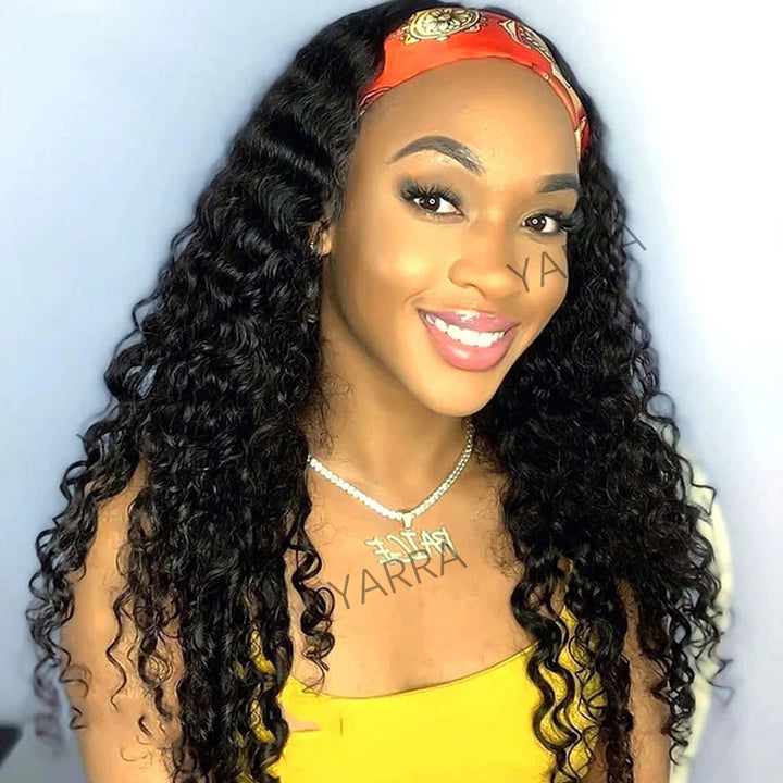 180 Density Headband Wigs Human Hair 24 26 Inch