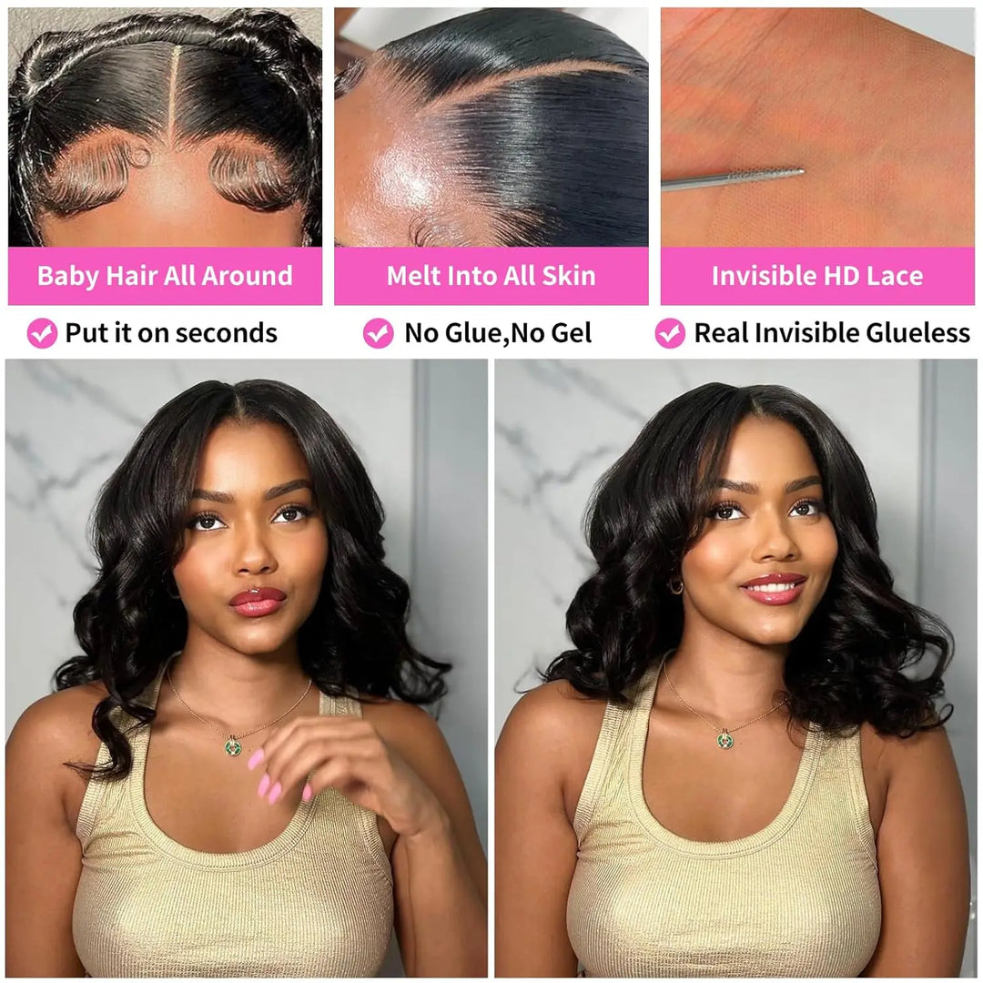 13x4 Lace Frontal Wig Human Hair Short Bob